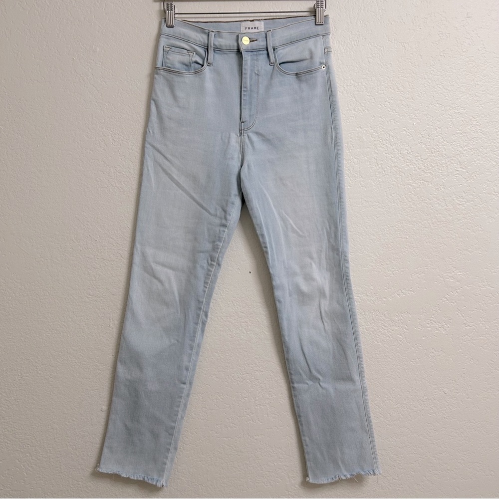 Frame Made in the USA Le Sylvie Slender Straight in Pacifica Jeans, Size 27